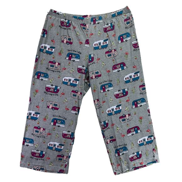 Secret Treasures 2PC Camping Pajama Lounge Set Turquoise Gray Size S/CH (4-6) - Picture 7 of 11